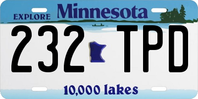 MN license plate 232TPD