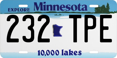 MN license plate 232TPE