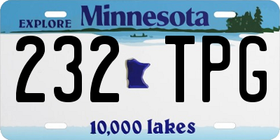 MN license plate 232TPG