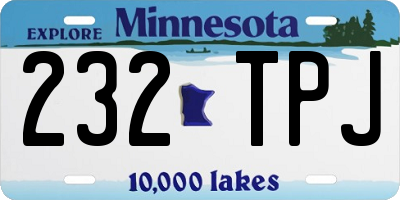 MN license plate 232TPJ