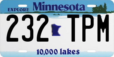 MN license plate 232TPM