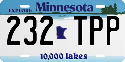 MN license plate 232TPP