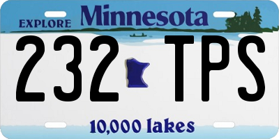 MN license plate 232TPS