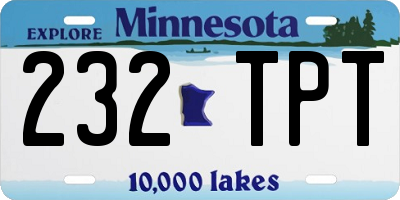 MN license plate 232TPT
