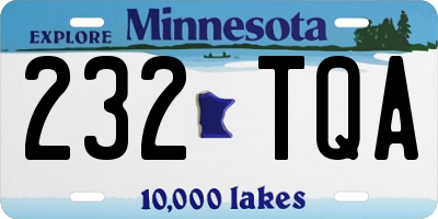 MN license plate 232TQA