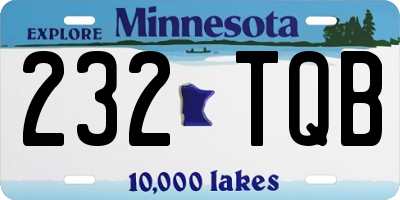 MN license plate 232TQB