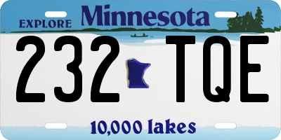MN license plate 232TQE