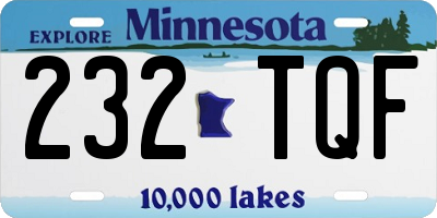 MN license plate 232TQF