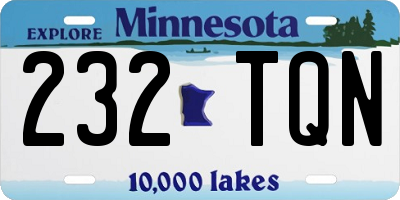 MN license plate 232TQN
