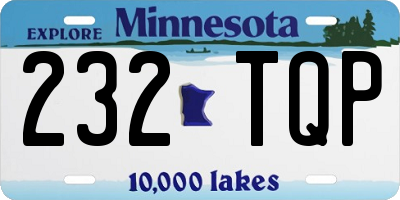 MN license plate 232TQP