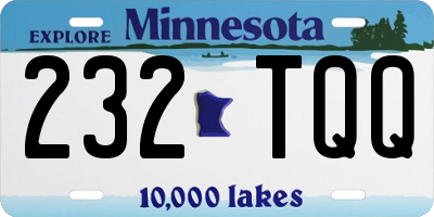MN license plate 232TQQ