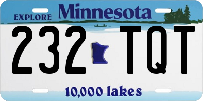 MN license plate 232TQT