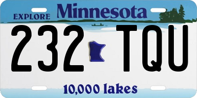 MN license plate 232TQU
