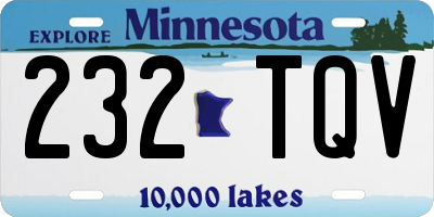 MN license plate 232TQV
