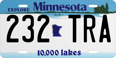 MN license plate 232TRA