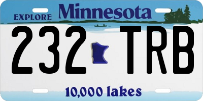 MN license plate 232TRB