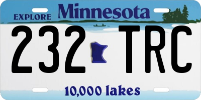 MN license plate 232TRC