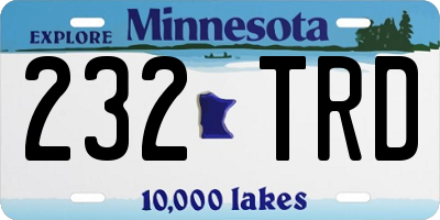 MN license plate 232TRD