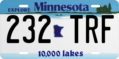 MN license plate 232TRF