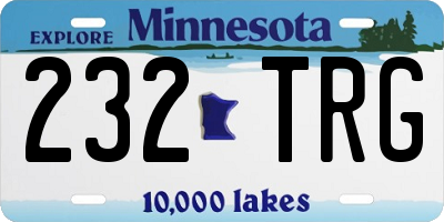 MN license plate 232TRG