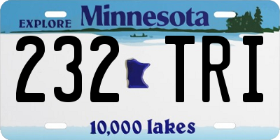 MN license plate 232TRI