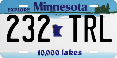 MN license plate 232TRL