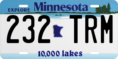MN license plate 232TRM
