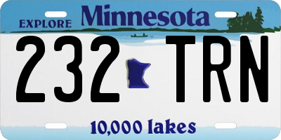 MN license plate 232TRN