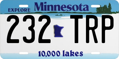 MN license plate 232TRP