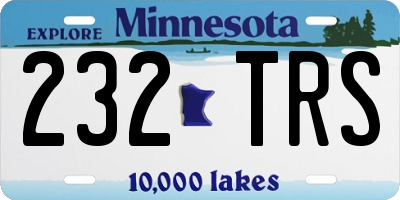 MN license plate 232TRS