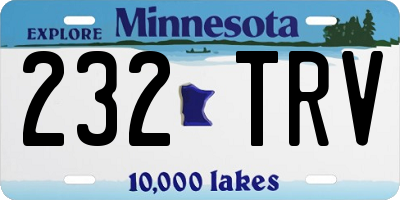 MN license plate 232TRV