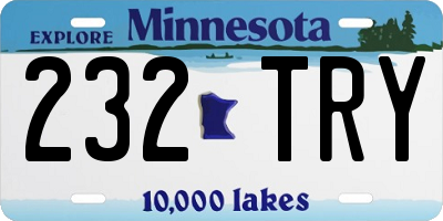 MN license plate 232TRY