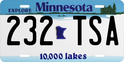MN license plate 232TSA