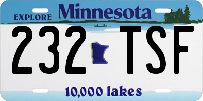 MN license plate 232TSF