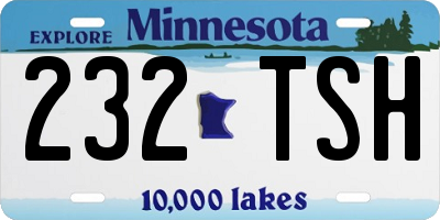 MN license plate 232TSH