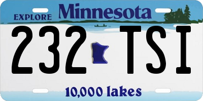 MN license plate 232TSI
