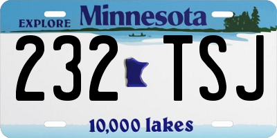 MN license plate 232TSJ