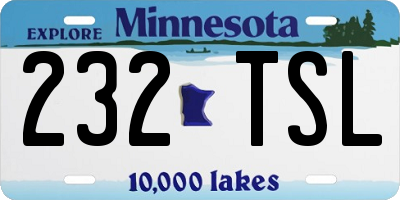 MN license plate 232TSL