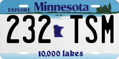 MN license plate 232TSM