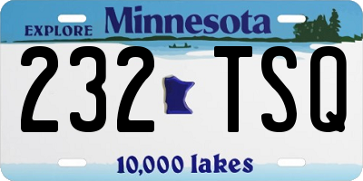 MN license plate 232TSQ