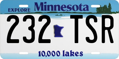 MN license plate 232TSR