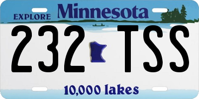 MN license plate 232TSS