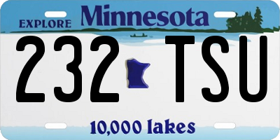 MN license plate 232TSU