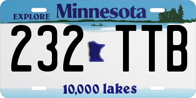 MN license plate 232TTB