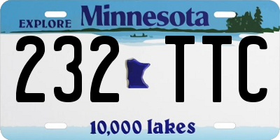 MN license plate 232TTC