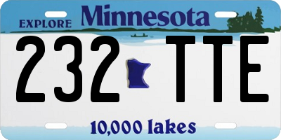 MN license plate 232TTE