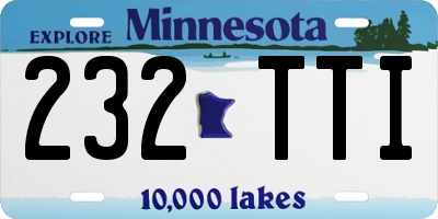 MN license plate 232TTI
