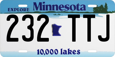 MN license plate 232TTJ