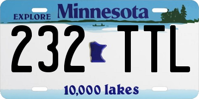 MN license plate 232TTL