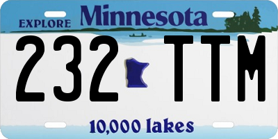 MN license plate 232TTM